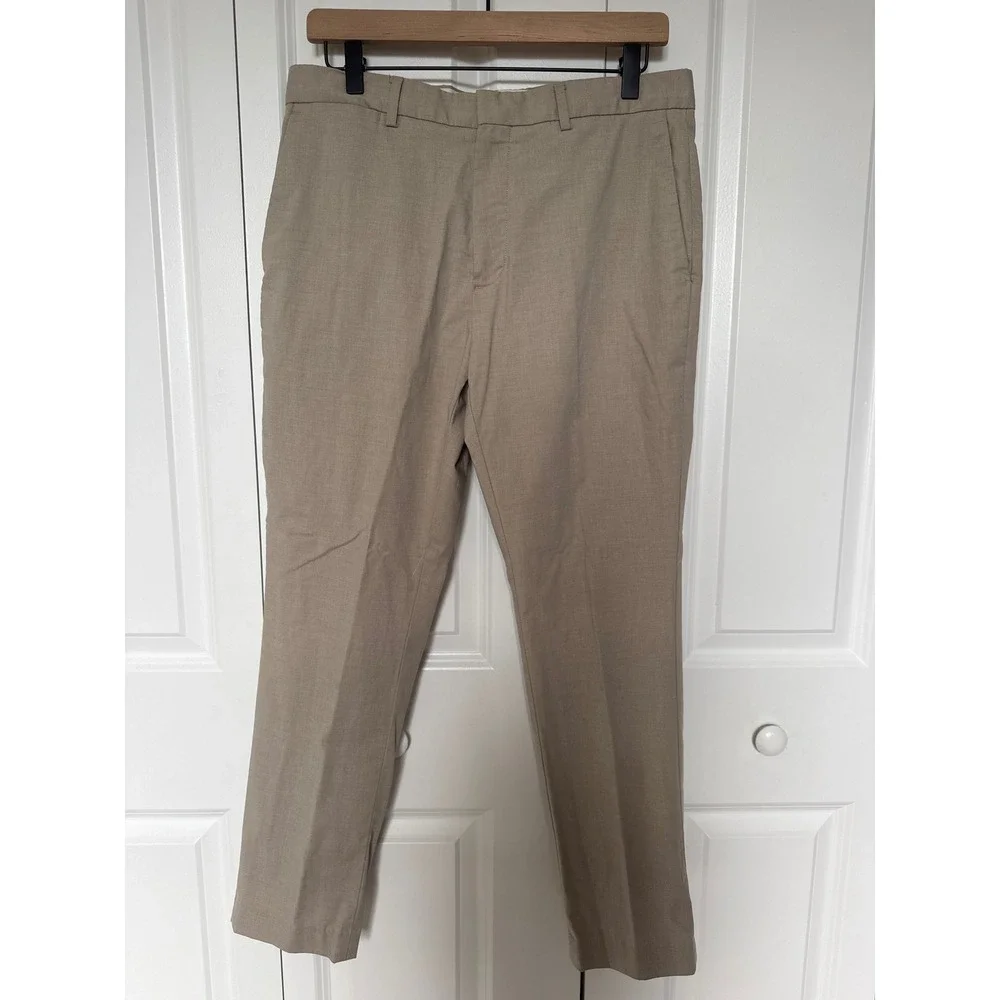 Banana Republic Core Temp Non-Iron Slim Fit Chino Pants Khaki Tan 31x27 Mens